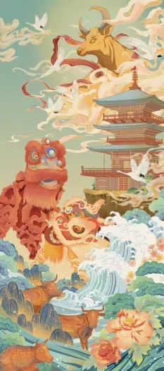 国潮插画定制机身示例一